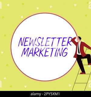 Conceptual caption Newsletter Marketing. Internet Concept act of sending a commercial messages to customer Stock Photo