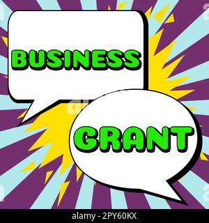 Conceptual display Business Grant. Business concept Working strategies accomplish objectives Stock Photo