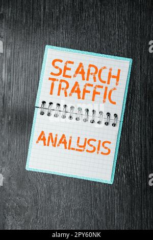 Text sign showing Search Traffic Analysis. Concept meaning service that allows Internet users to search for content Stock Photo