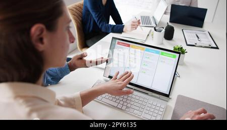 Scrum Manager Agile Software Project Stock Photo