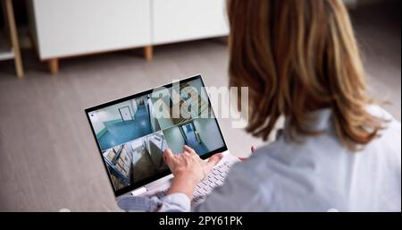 CCTV Security Camera Surveillance Footage Stock Photo