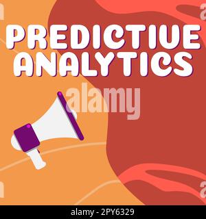 Text sign showing Predictive Analytics. Conceptual photo Optimize Collection Achieve CRM Identify Customer Stock Photo