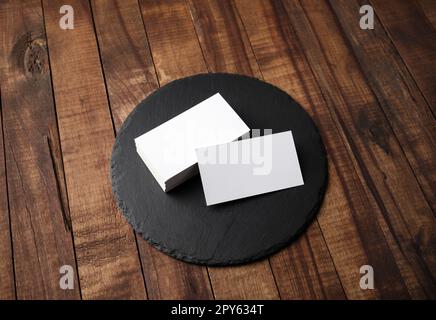 Blank business cards Stock Photo