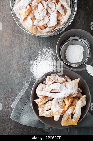 Faworki or angel wings Stock Photo