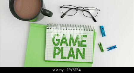 Writing displaying text Game Plan. Internet Concept strategy worked out in advance in sport politics or business Stock Photo