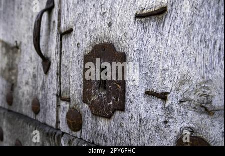 Iron door lock Stock Photo