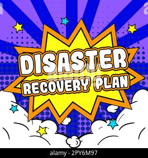 Text caption presenting Disaster Recovery Plan. Business showcase having backup measures against dangerous situation Stock Photo