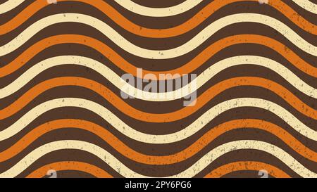 Twisted retro Vintage 70s background vector. Waves, swirl, grunge vector texture vector illustration template Stock Vector