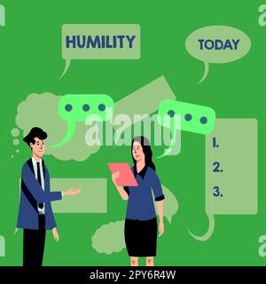 Conceptual caption Humility, Concept meaning being Humble is a Virtue ...