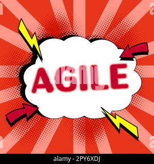 Handwriting text Agile. Conceptual photo particular approach to project management that is utilized in software Stock Photo