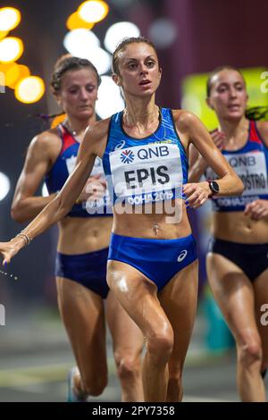 Giovanna EPIS participating in the Doha 2019 World Athletics Championships Marathon. Stock Photo