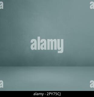 Empty blue grey concrete interior background Stock Photo
