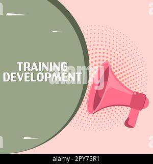 Conceptual display Training Development. Business idea Learn and Expand skills and knowledge Program Stock Photo