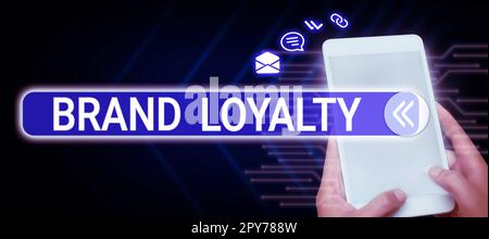 Conceptual caption Brand Loyalty. Word Written on Repeat Purchase Ambassador Patronage Favorite Trusted Stock Photo