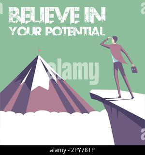 Handwriting text Believe In Your Potential. Business showcase Have self-confidence motiavate inspire yourself Stock Photo
