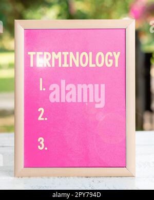 Inspiration showing sign Terminology. Business showcase Terms used with ...