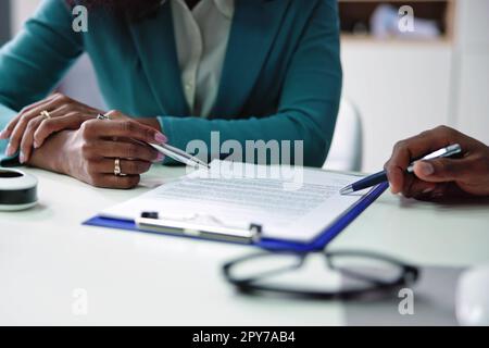 Lawyer Contract Mediation And Review Stock Photo