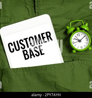 Handwriting text Customer Base. Conceptual photo encourage customers to buy your brand Stock Photo