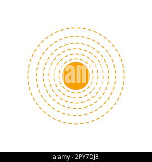 Graphic abstract sun, Sun symbol, Astrological symbols, Vector illustration, Silhouette. Vector design element Stock Vector