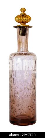 https://l450v.alamy.com/450v/2py7fe0/french-bottle-in-pink-bubble-glass-with-a-large-decorative-gold-stopper-isolated-on-a-white-background-2py7fe0.jpg