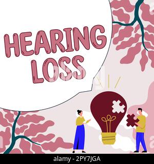 Handwriting text Hearing Loss. Concept meaning is partial or total inability to listen to sounds normally Stock Photo