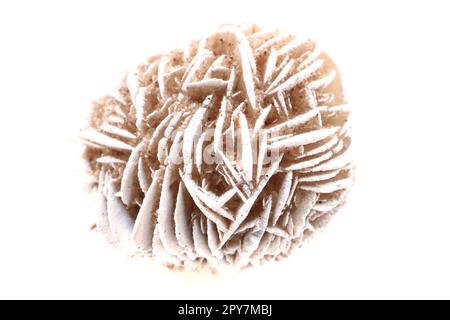 sand rose minerals isolated on the white background Stock Photo
