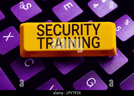 Conceptual display Security Training. Business idea providing security awareness training for end users Stock Photo