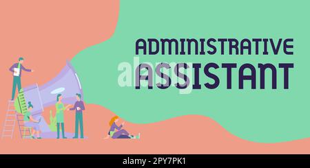 Conceptual caption Administrative Assistant. Business showcase Administration Support Specialist Clerical Tasks Stock Photo
