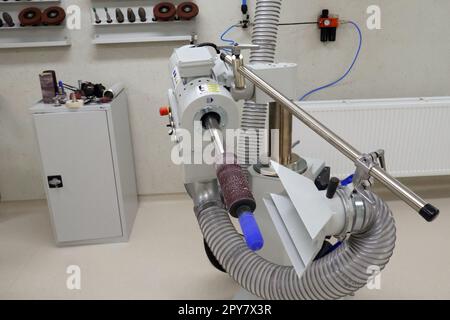 VYNNYKY, UKRAINE - MAY 1, 2023 - A prosthesis laboratory is pictured at the Superhumans Center situated on the premises of the Yuriy Lypa Lviv Regiona Stock Photo