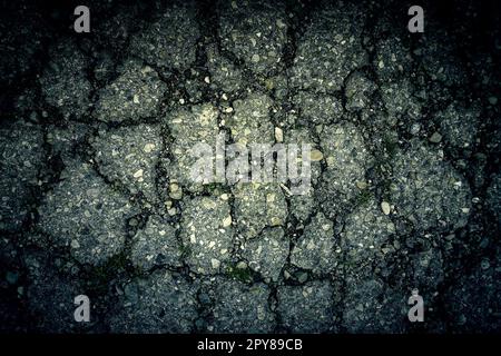 Cracked asphalt floor Stock Photo