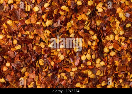 Pile of a crushed red pepper Stock Photo