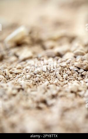 Details of sandstone texture background Seamless sand selective focus. macro close up soft colors Stock Photo