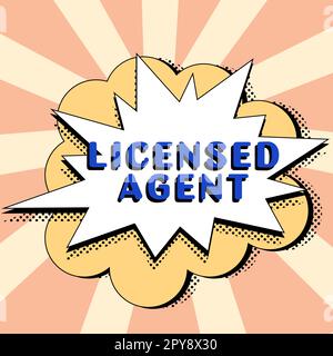 Writing displaying text Licensed Agent. Word for Authorized and Accredited seller of insurance policies Stock Photo