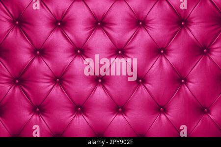 Pink leather capitone background texture Stock Photo