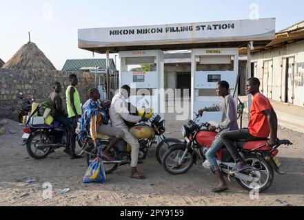 KENYA, Turkana, Kalakol, fuel station for Super petrol and Diesel / KENIA, Turkana, Kalakol, Nikon Nikon Tankstelle Stock Photo