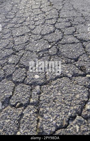 Cracked asphalt floor Stock Photo