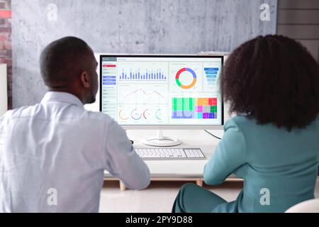 African American Data Analyst Stock Photo
