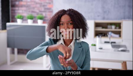 Learning Disability Sign Language Stock Photo