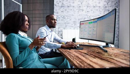 Scrum Agenda Digital Calendar Schedule Stock Photo