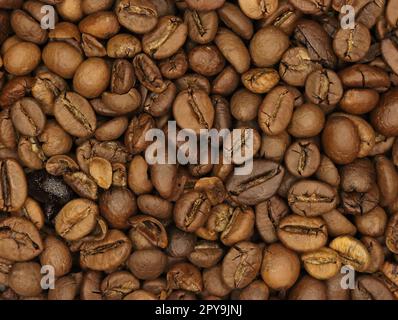 Natural roasted coffee bees tasty delicious aroma flavor color Stock Photo