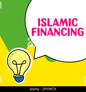Text sign showing Islamic Financing. Business showcase Banking activity and investment that complies with sharia Stock Photo