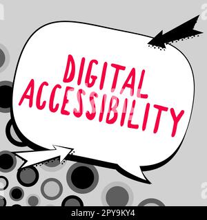 Hand writing sign Digital Accessibility. Internet Concept electronic ...