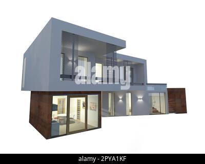 Real estate sale concept new house in project. 3d rendering Stock Photo
