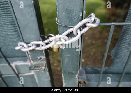 Padlock with a chain Stock Photo