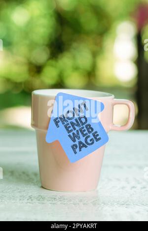 Text showing inspiration Front End Web Page. Business approach Altering data to graphical interface for user to view Stock Photo