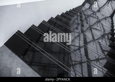 Black marble stairs Stock Photo