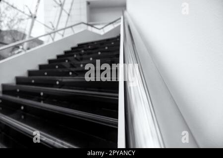 Black marble stairs Stock Photo