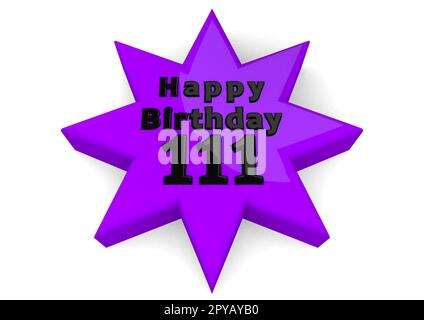 Happy Birthday on a pink star Stock Photo