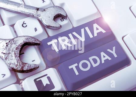 Handwriting text Trivia. Word Written on details considerations pieces information little importance or value Stock Photo