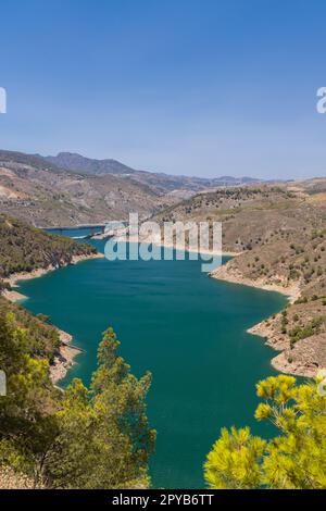 water dam Rules (Embalse de Rules), Sierra Nevada, Andalusia, Spain Stock Photo